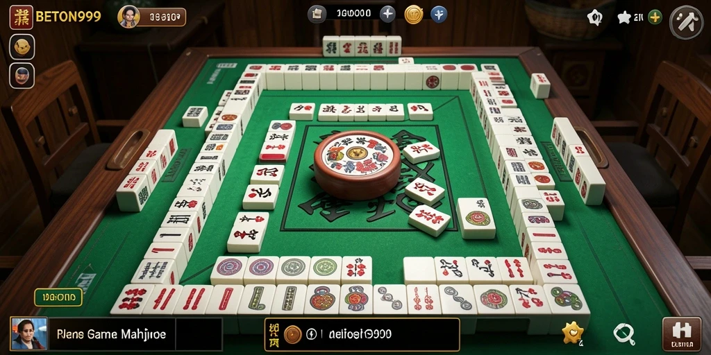 Tampilan gameplay Mahjong yang menakjubkan di BETON999.
