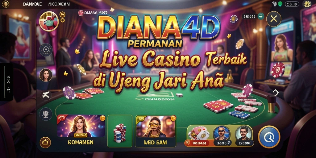 Tampilan gameplay Live Casino yang mengasyikkan dan interaktif di DIANA4D.
