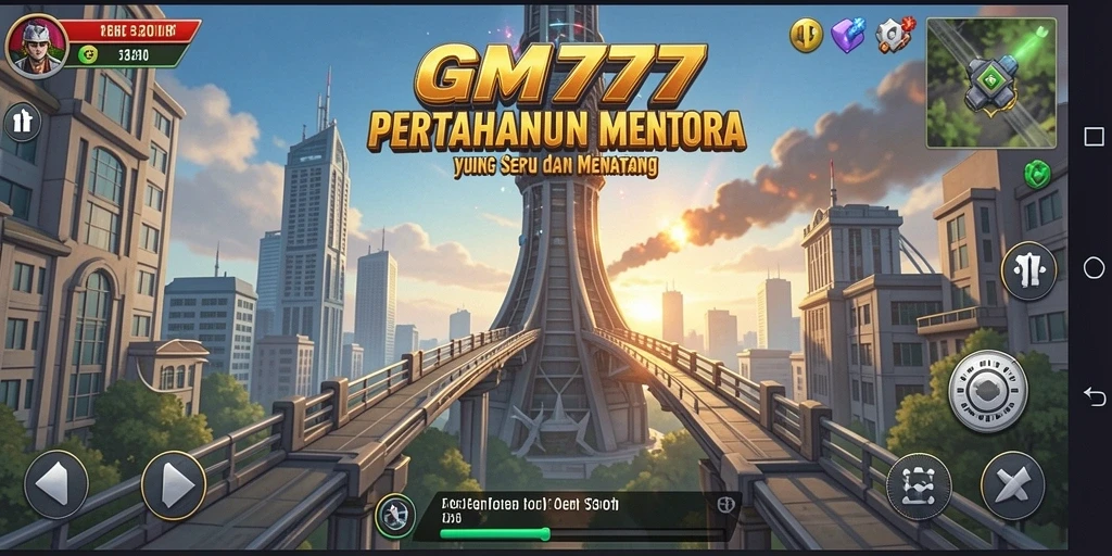 Screenshot GM777 menampilkan gameplay menara pertahanan yang mendebarkan.