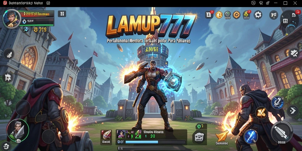 Screenshot LAMPU777 menampilkan aksi menara dalam pertahanan melawan serangan musuh.