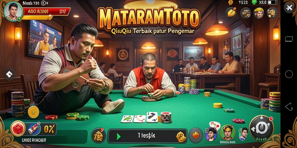 Tampilan seru dari gameplay MATARAMTOTO yang penuh strategi QiuQiu.
