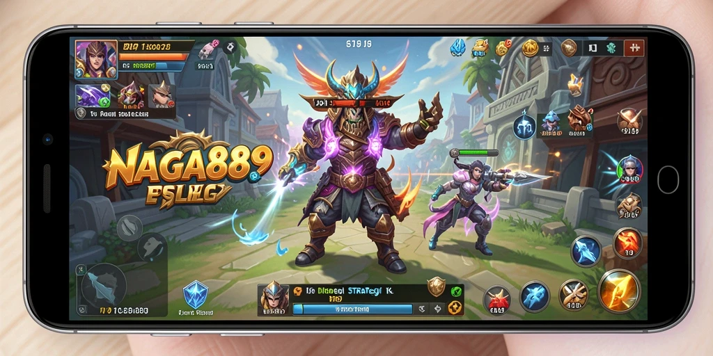 Tangkapan layar gameplay NAGA889 yang menunjukkan aksi pertempuran SLG.