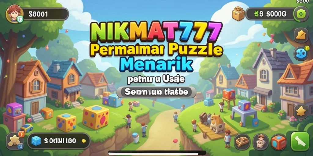 Screenshot utama NIKMAT777 menampilkan gameplay Puzzle yang seru dan menantang.