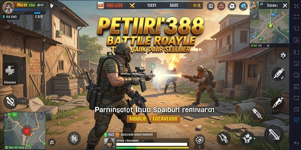 Gameplay seru dan mendebarkan di PETIR388 Battle Royale.